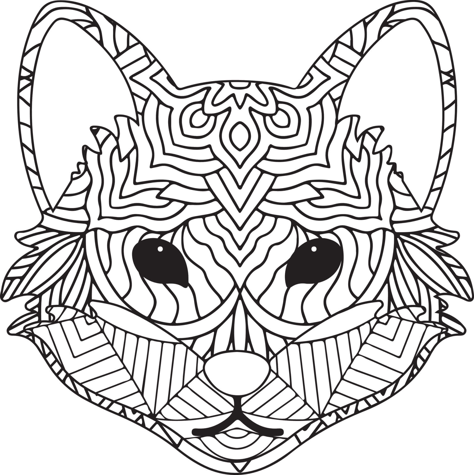 Mandala Fox Coloring Pages Mandalas