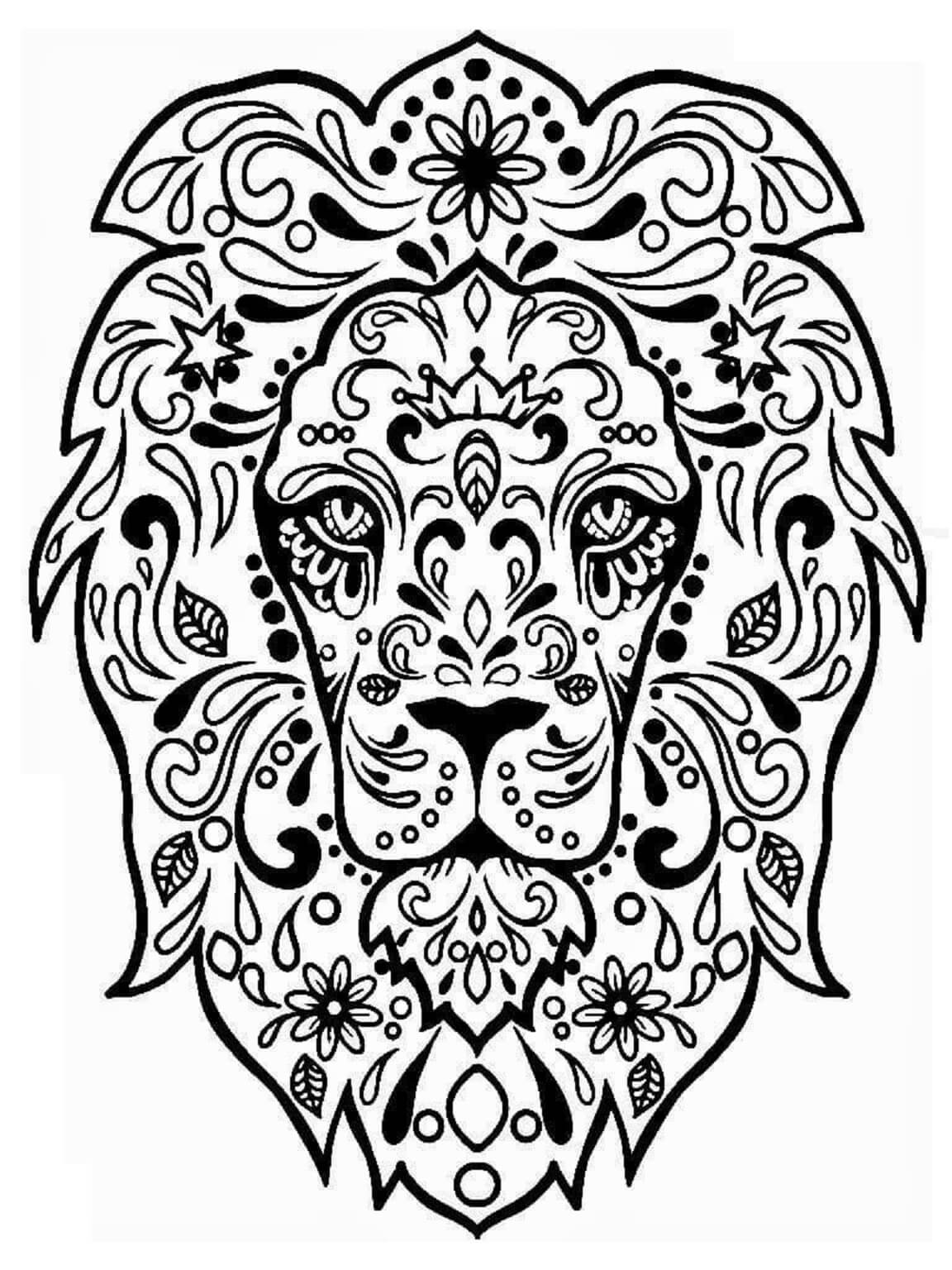 Mandala Lion Coloring Page – Sheet 2 Mandala