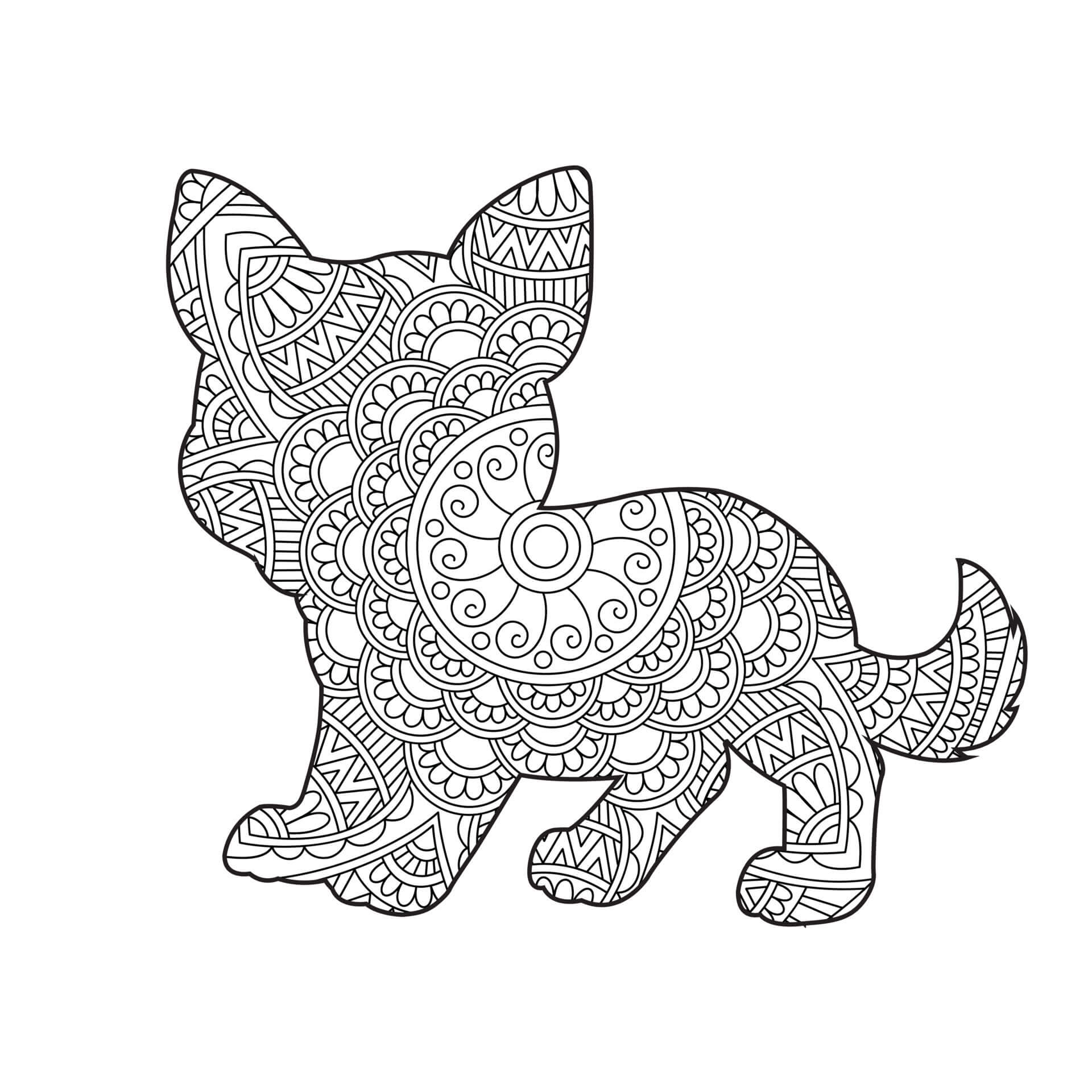 Mandala Dog Coloring Pages Mandalas