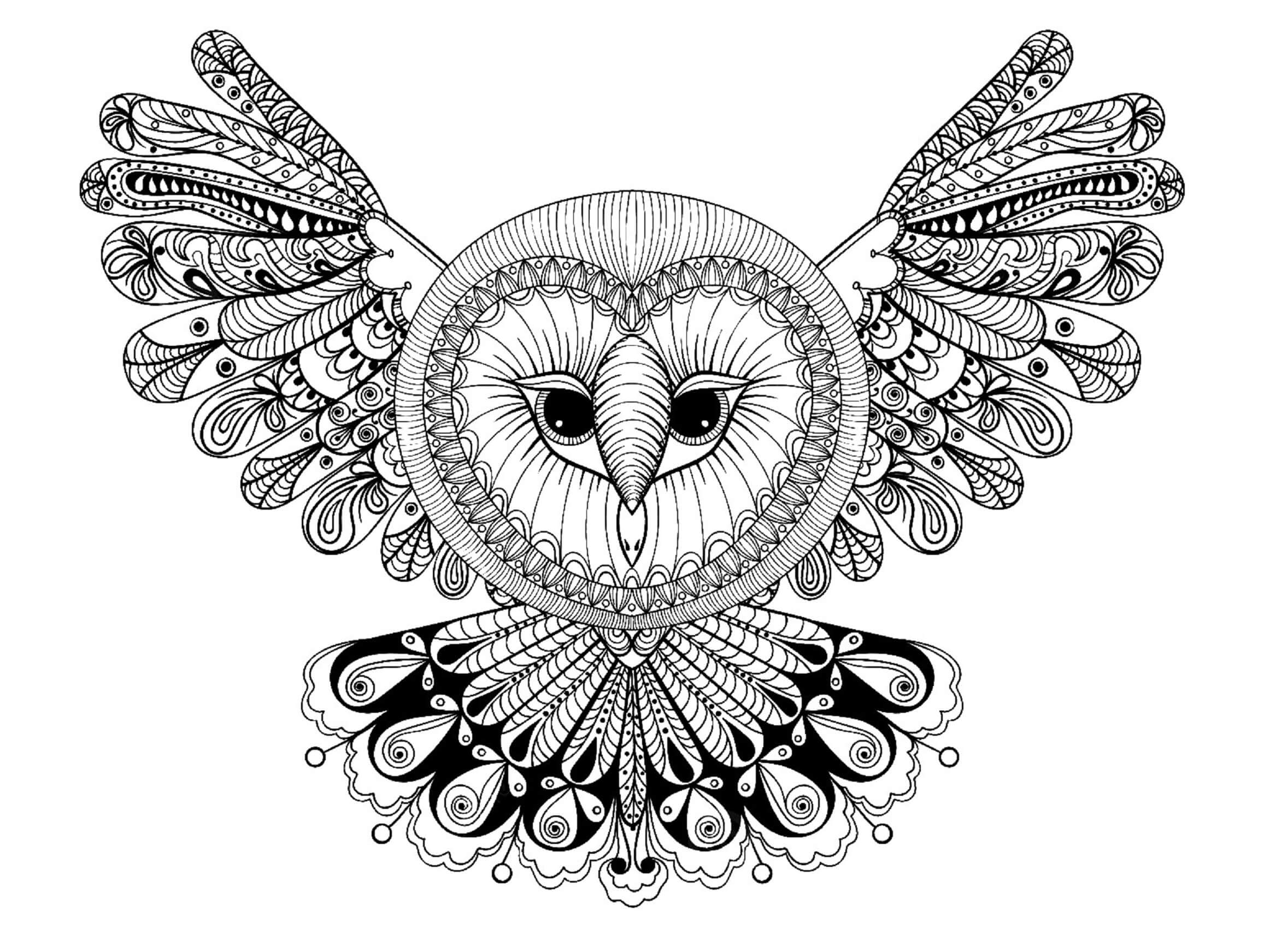 Mandala Owl Coloring Pages Mandalas