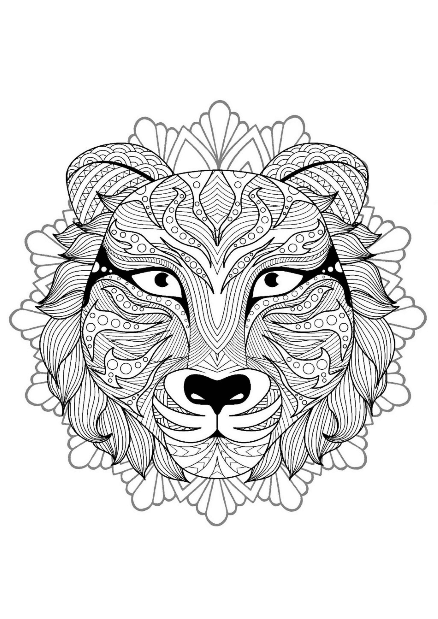 Mandala Tiger Coloring Pages Mandalas