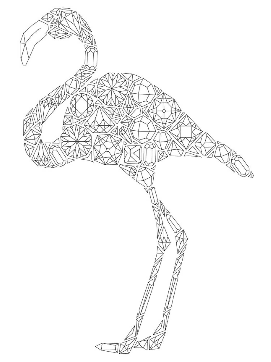 Mandala Flamingo Coloring Page -Sheet 5 Mandalas