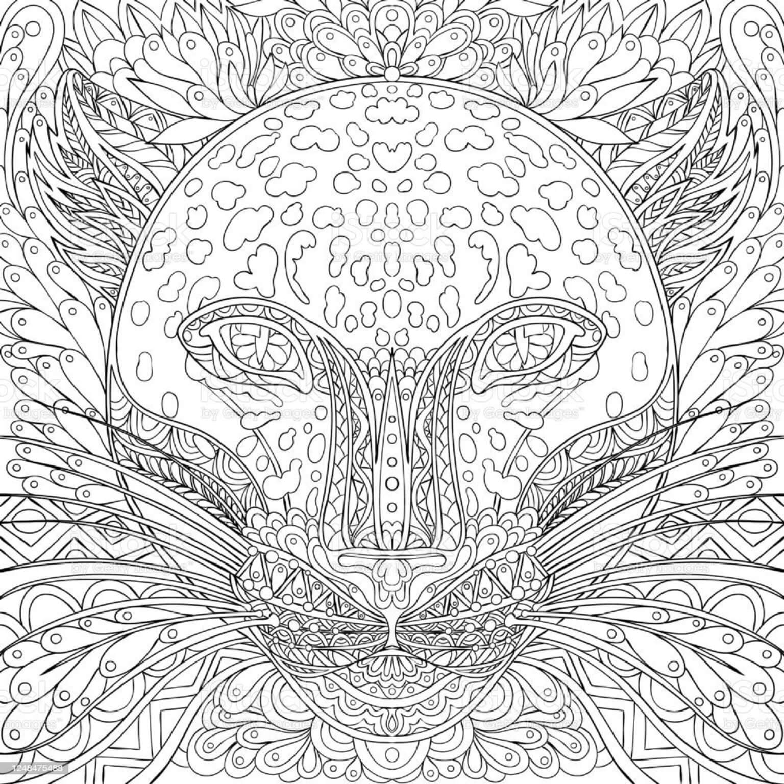 Mandala Cheetah Coloring Pages Mandalas