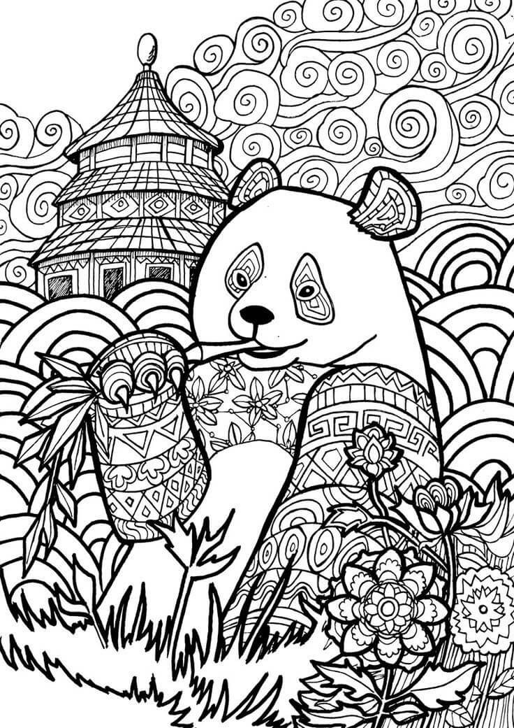 Mandala Panda Coloring Page Mandalas