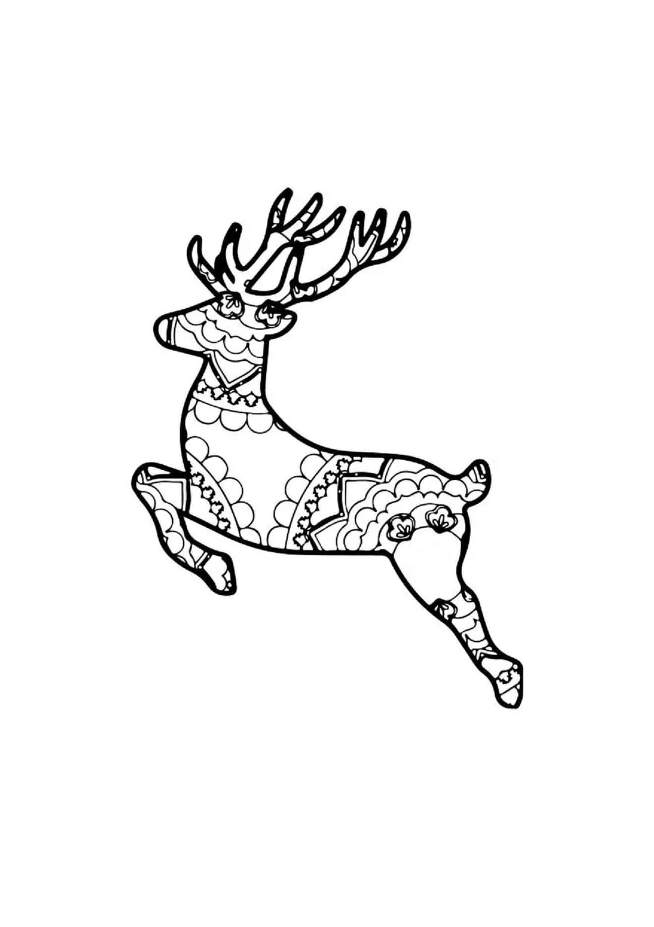 Mandala Reindeer Coloring Pages Mandalas