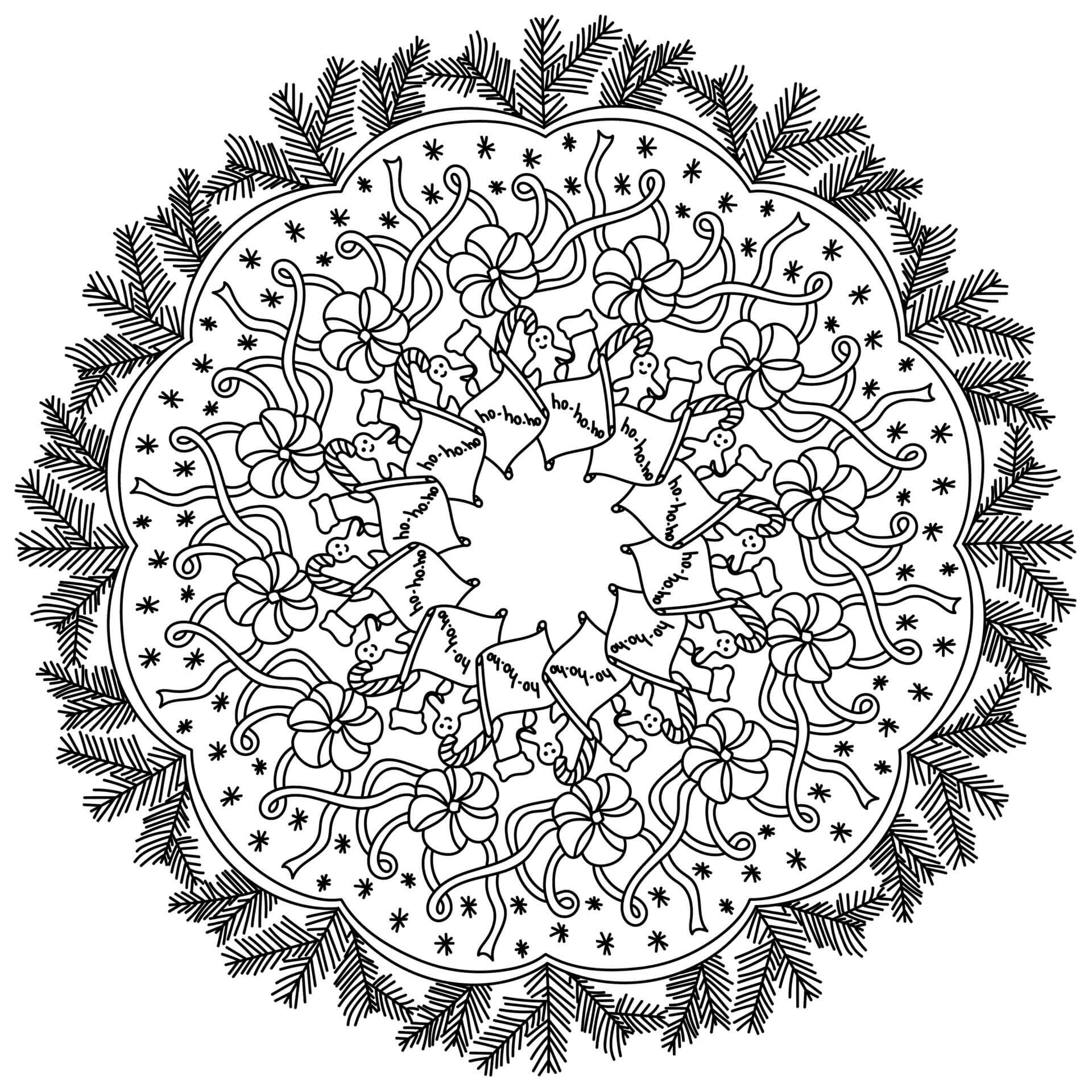 Mandala Winter Coloring Page Mandalas