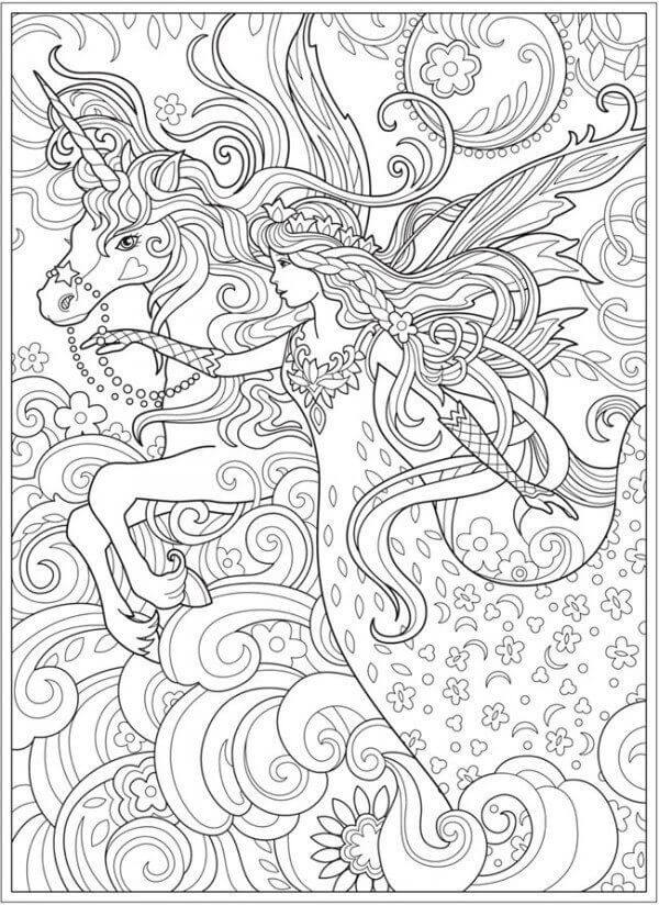 Mandala Fairy Coloring Pages Mandalas