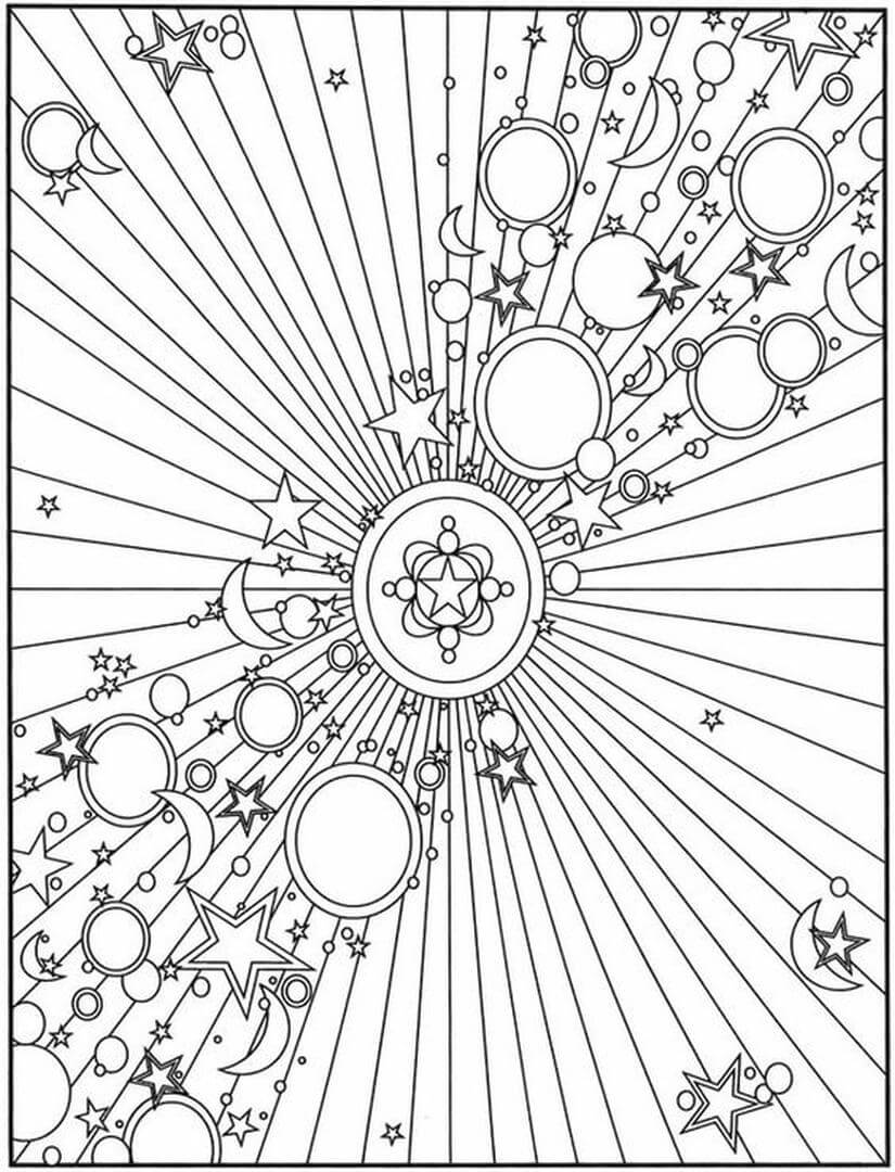 Mandala Beautiful Moon Coloring Page Mandalas