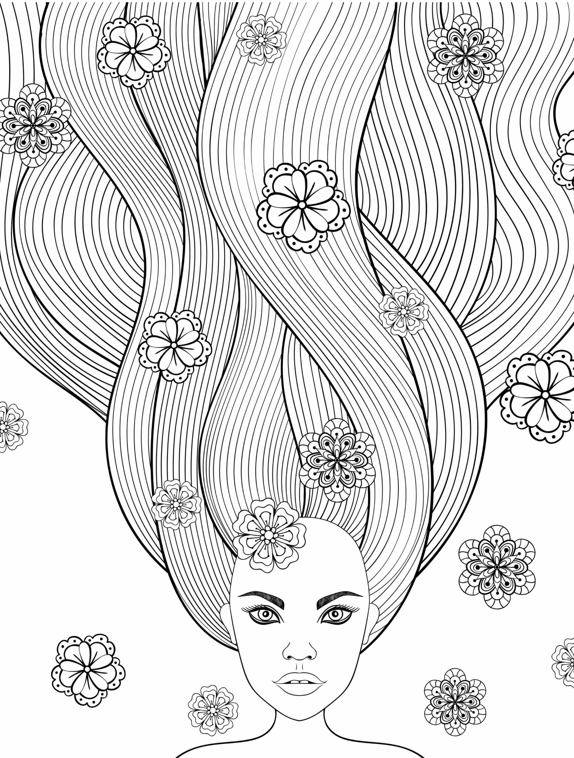 Mandala Hair Coloring Pages Mandalas