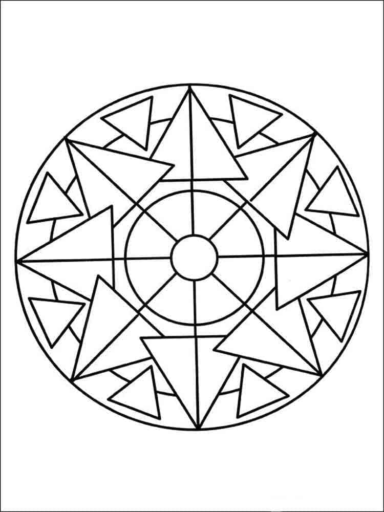 Mandala Simple Coloring Pages Mandalas