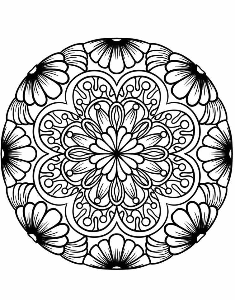 Flower Mandala Coloring Pages Mandalas