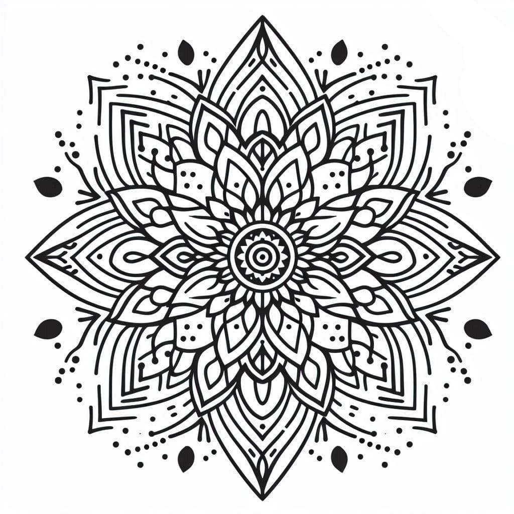 Adorable Mandala Abstract Coloring Page Mandalas