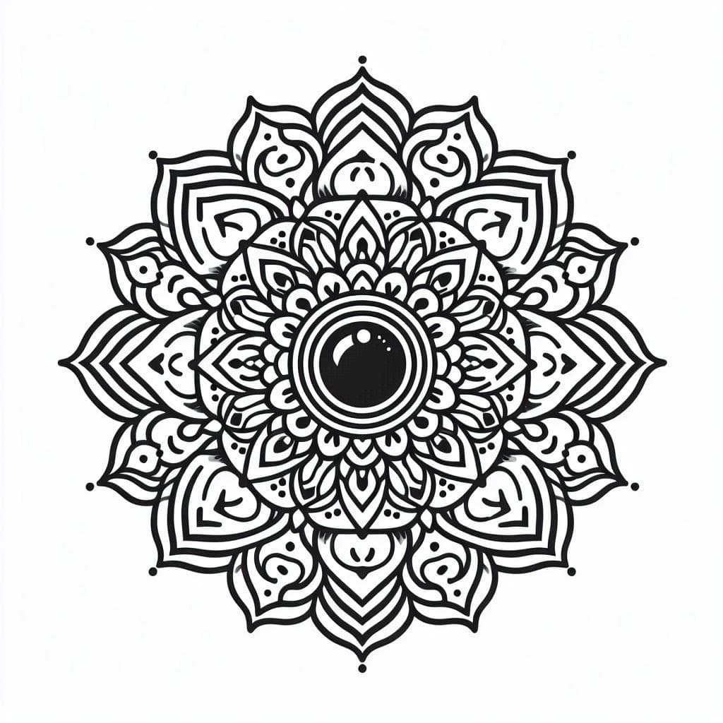 Adorable Mandala Chakra Coloring Page Mandalas