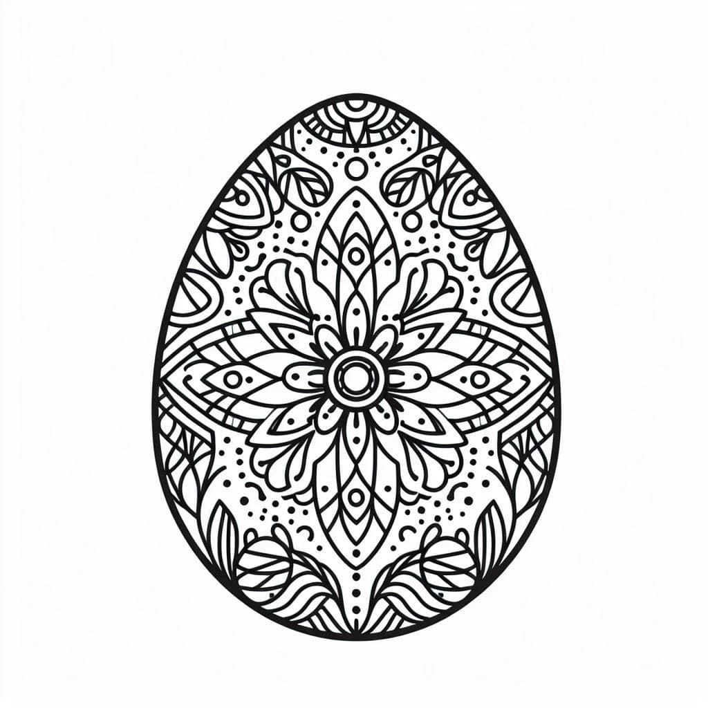 Adorable Mandala Easter Coloring Page Mandalas
