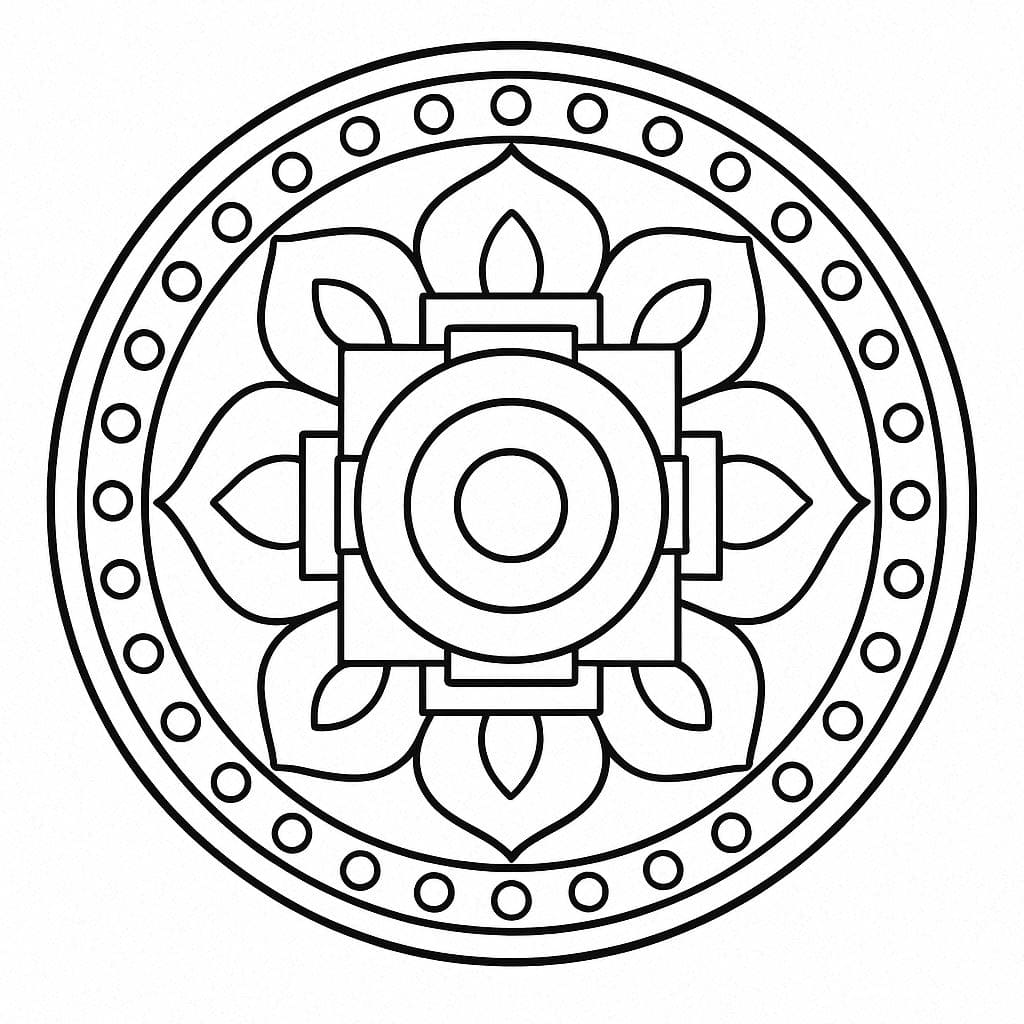 Adorable Tibetan Mandala Coloring Pages Mandalas