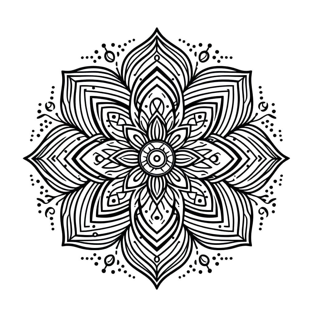 Amazing Mandala Abstract Coloring Page Mandalas