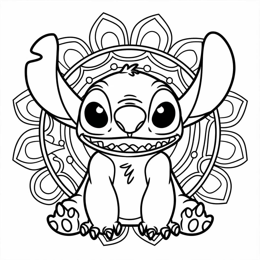 Amazing Mandala Stitch Coloring Page Mandalas
