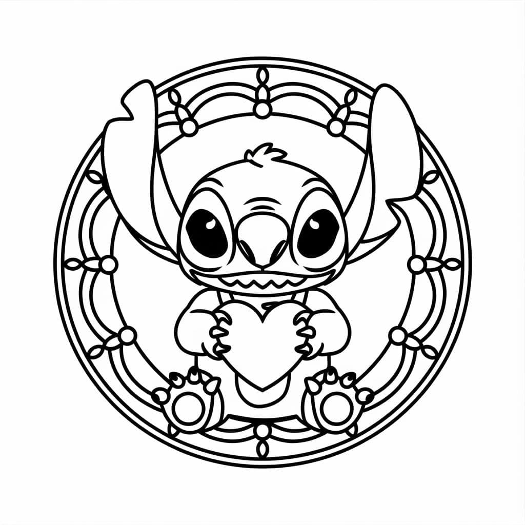 Awesome Mandala Stitch Coloring Page Mandalas