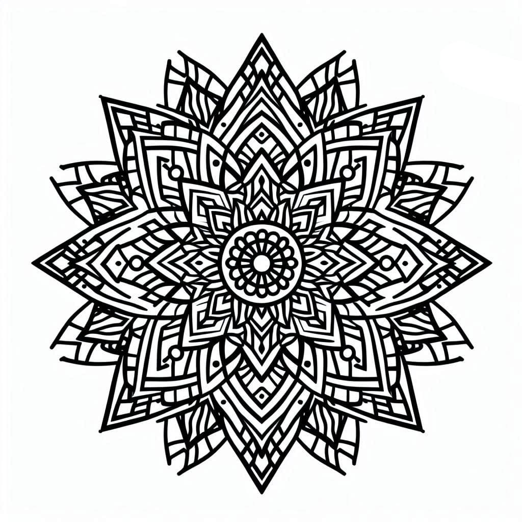 Beautiful Mandala Abstract Coloring Page Mandalas