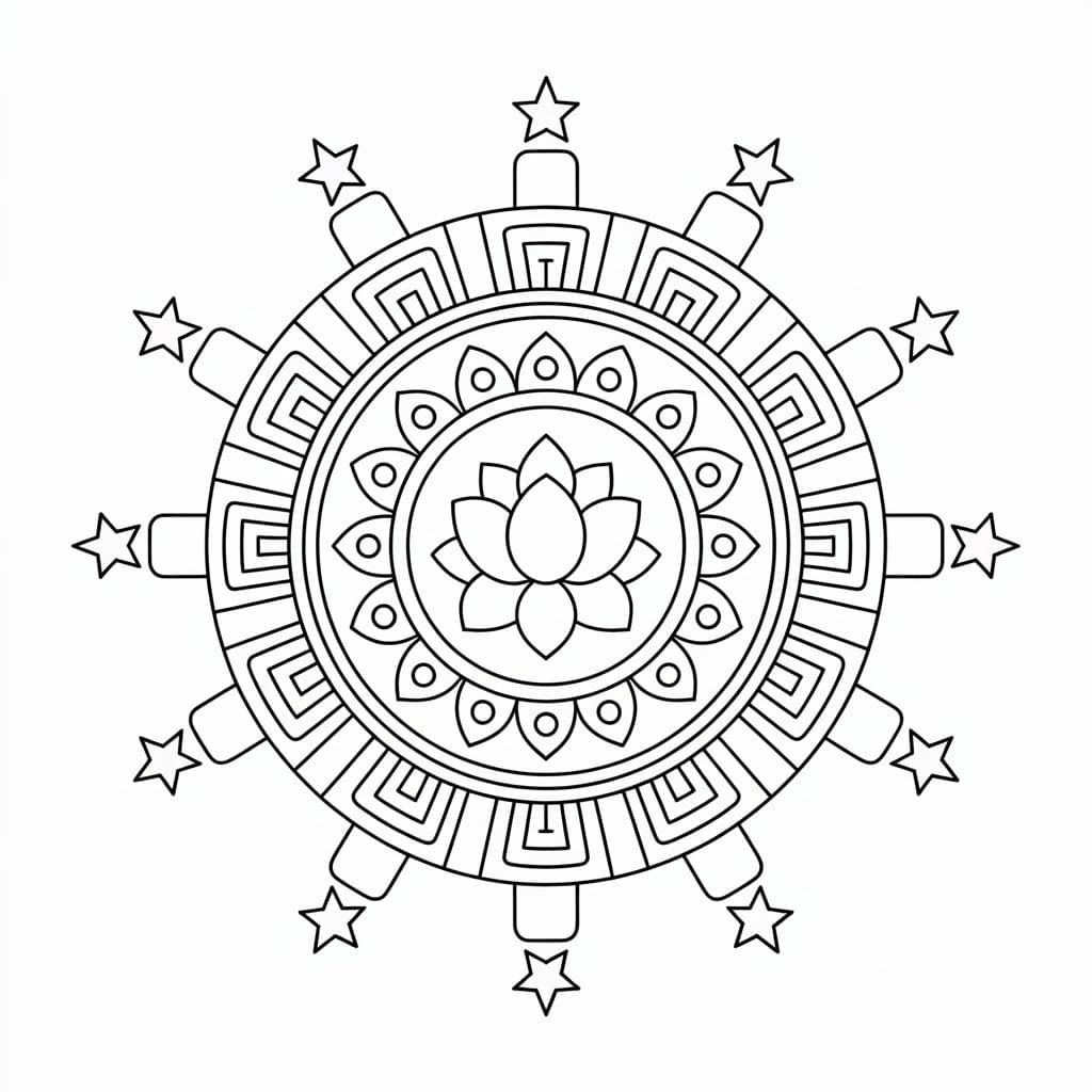 Beautiful Tibetan Mandala Coloring Pages Mandalas