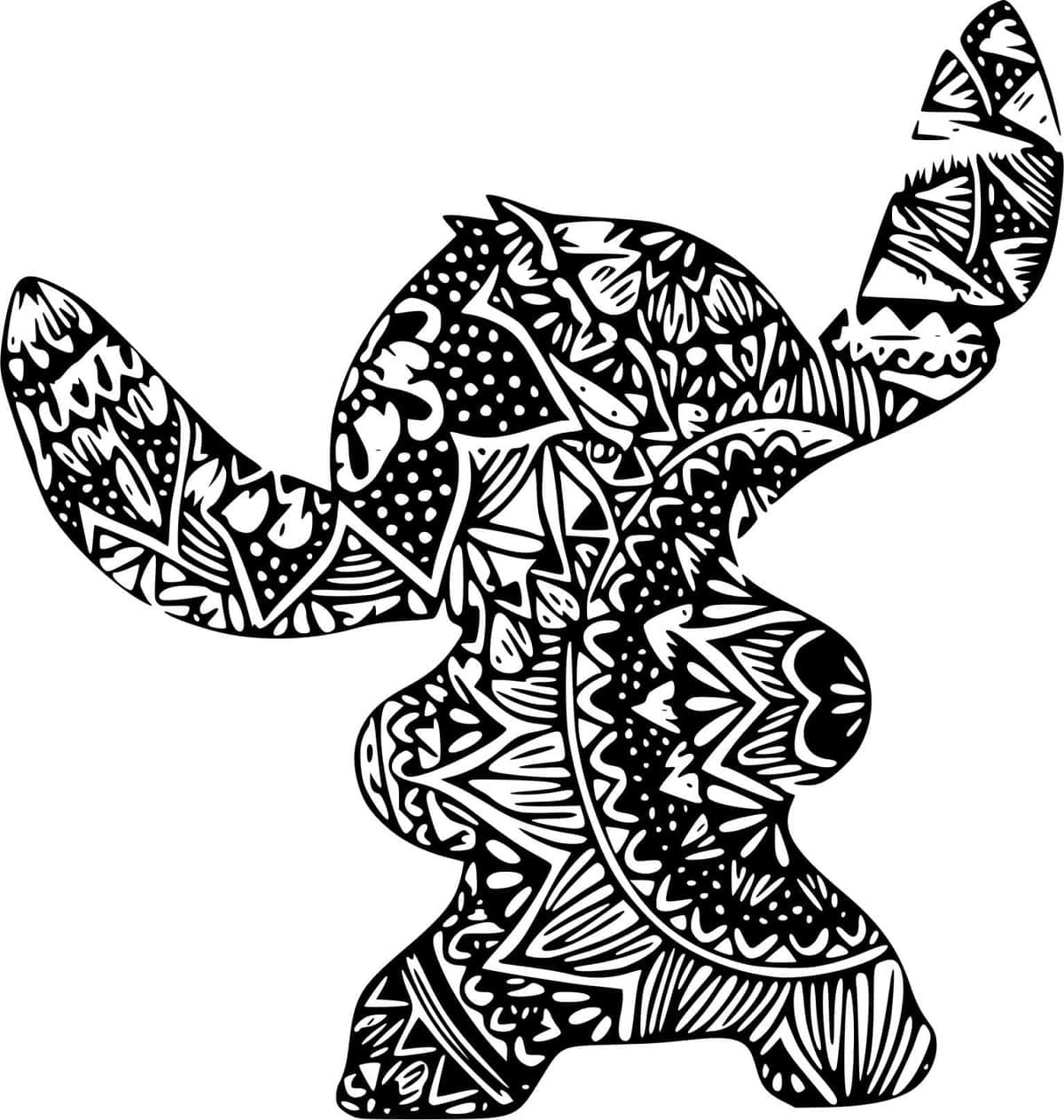 Drawing Mandala Stitch Coloring Page Mandalas