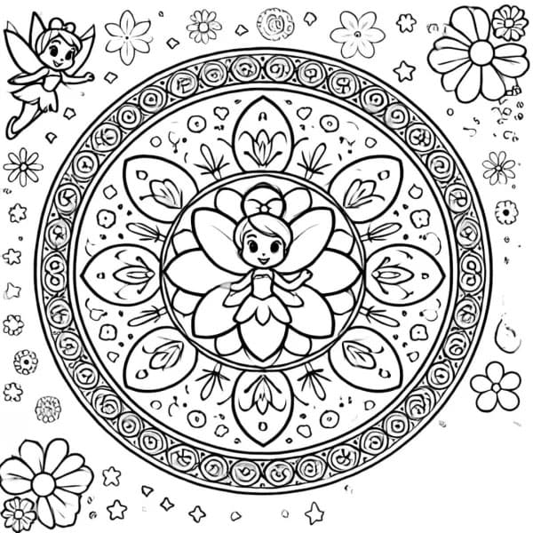Drawings Mandala Disney Coloring Page Mandalas