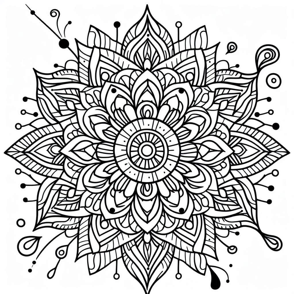 Free Mandala Abstract Coloring Page Mandalas