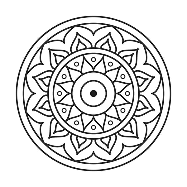 Free Mandala Circle Coloring Page Mandalas