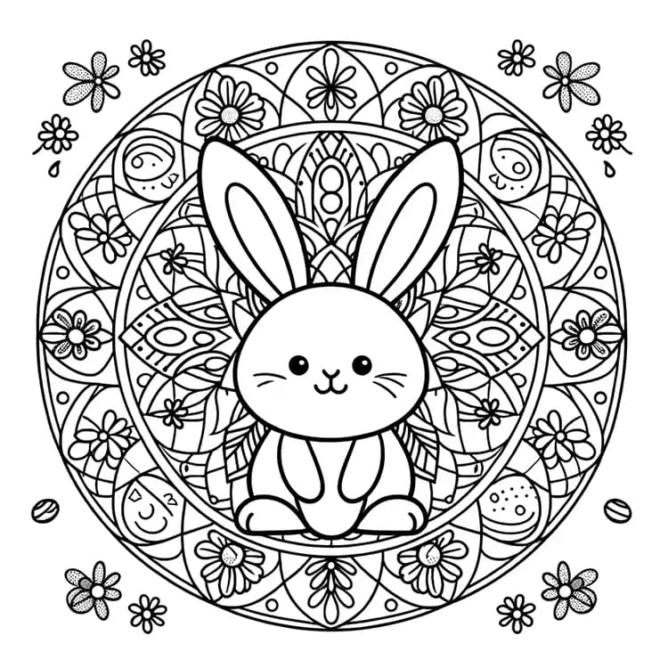 Free Mandala Easter Print Coloring Page Mandalas