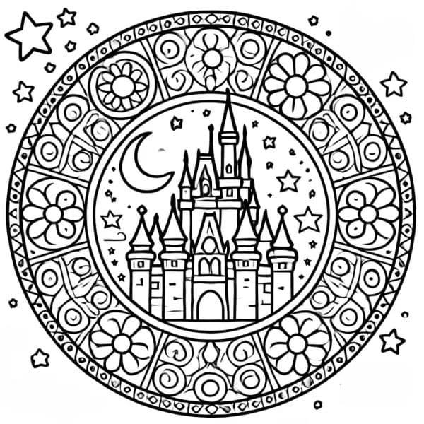 Free Picture Mandala Disney Coloring Page Mandalas
