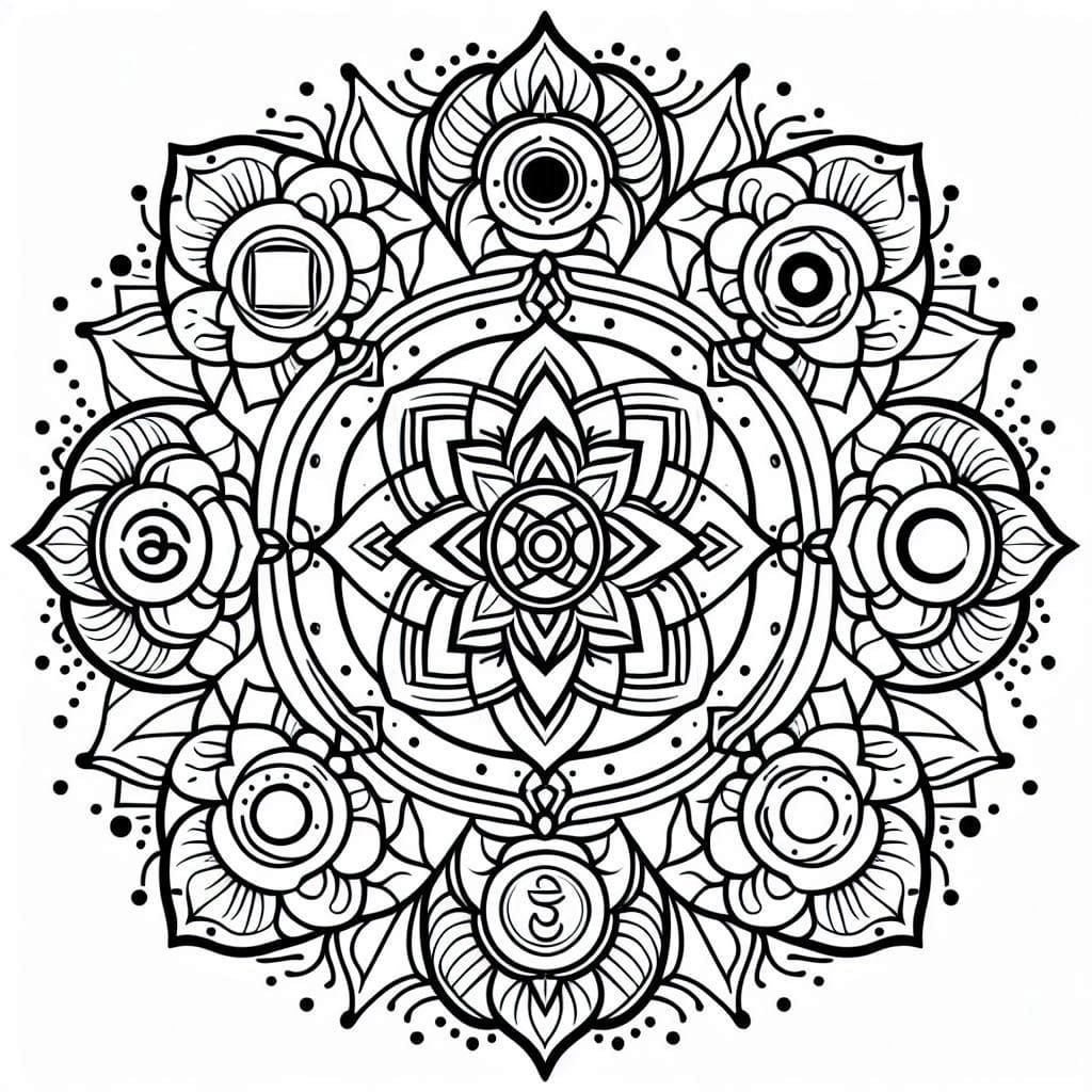 Free Printable Mandala Chakra Coloring Page Mandalas