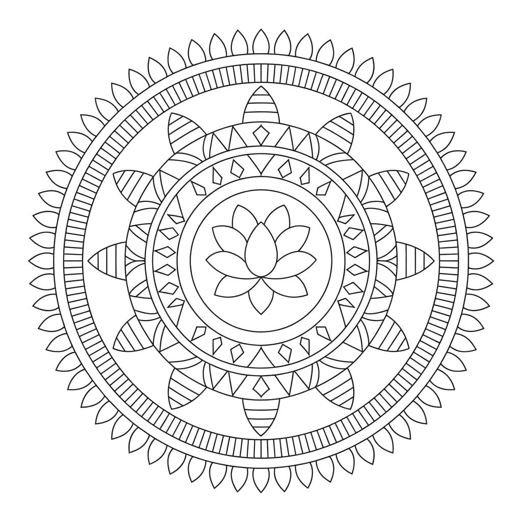 Free Printable Tibetan Mandala Coloring Pages Mandalas