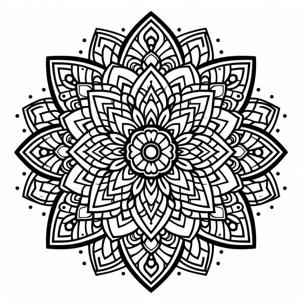 Good Mandala Abstract Coloring Page Mandalas