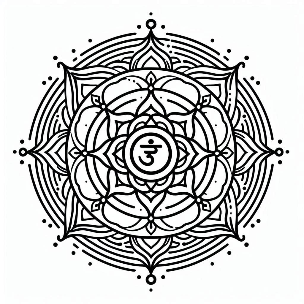 Good Mandala Chakra Coloring Page Mandalas