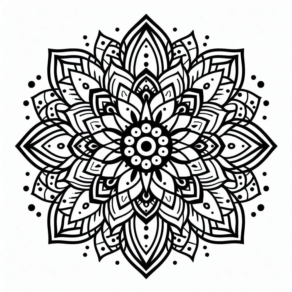 Great Mandala Abstract Coloring Page Mandalas