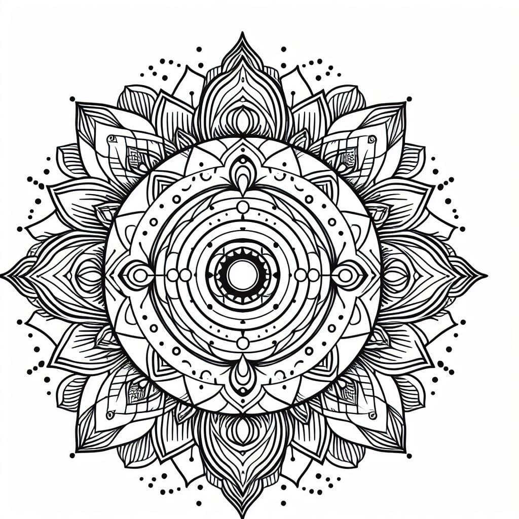 Great Mandala Chakra Coloring Page Mandalas
