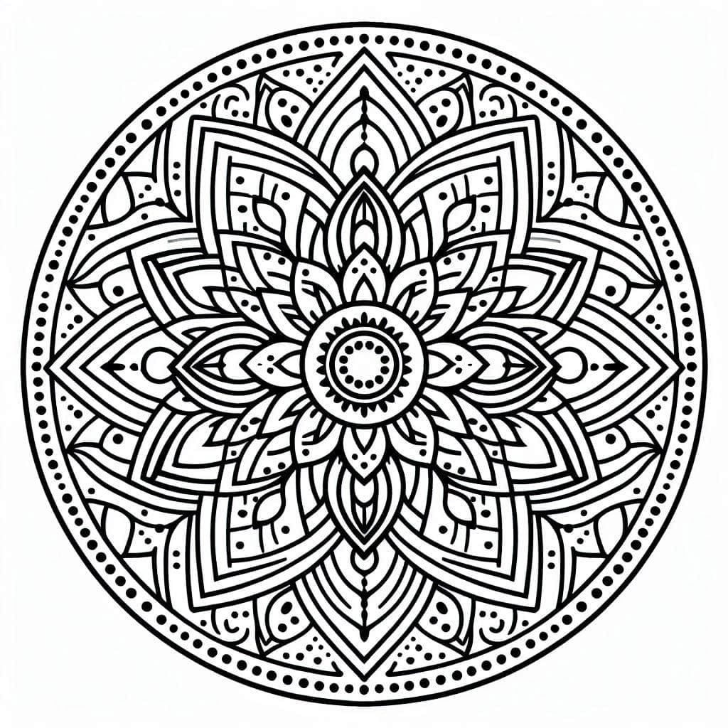 Great Mandala Circle Coloring Page Mandalas