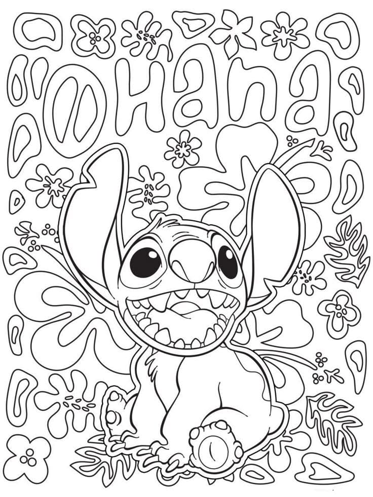 Happy Mandala Stitch Coloring Page Mandalas