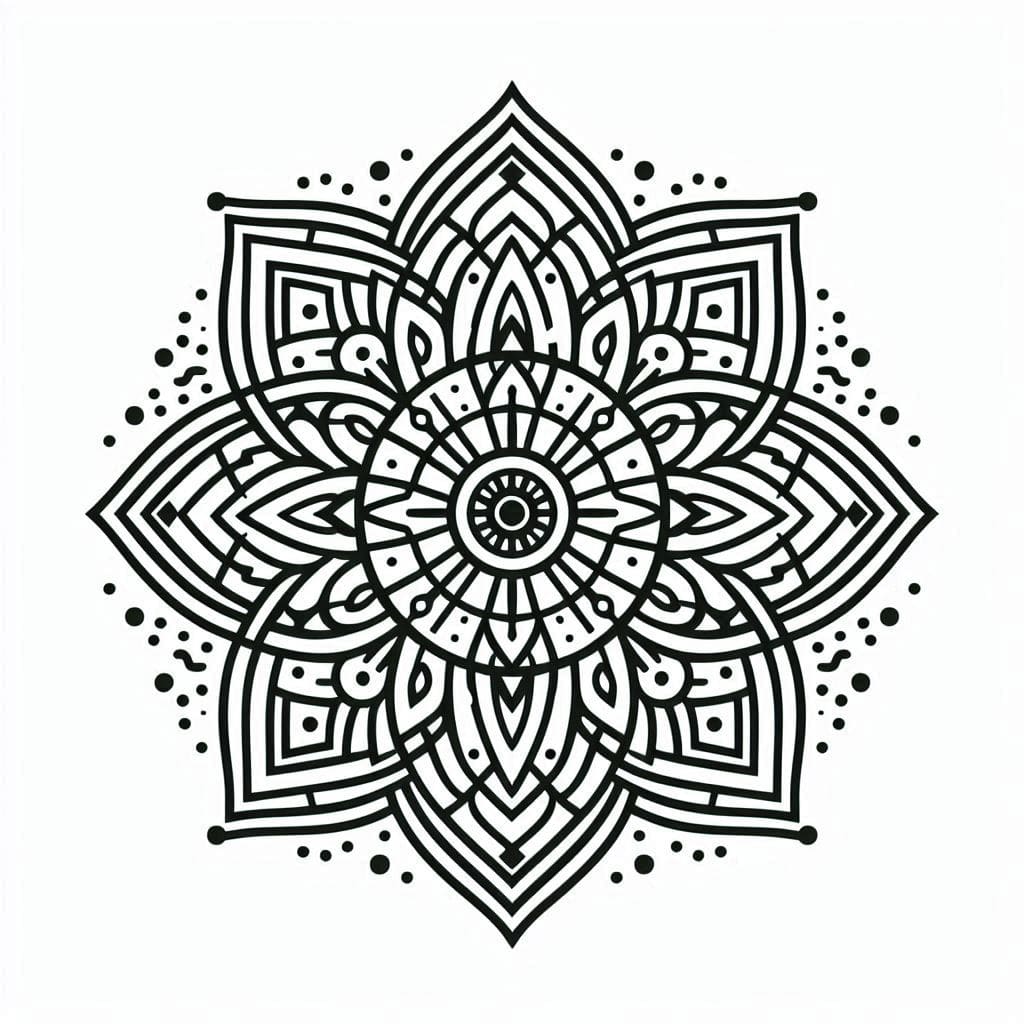 Image Mandala Abstract Coloring Page Mandalas