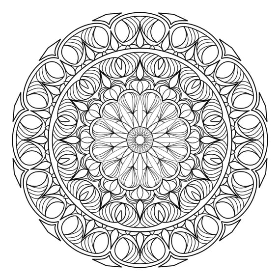 Image Mandala Circle Coloring Page Mandalas