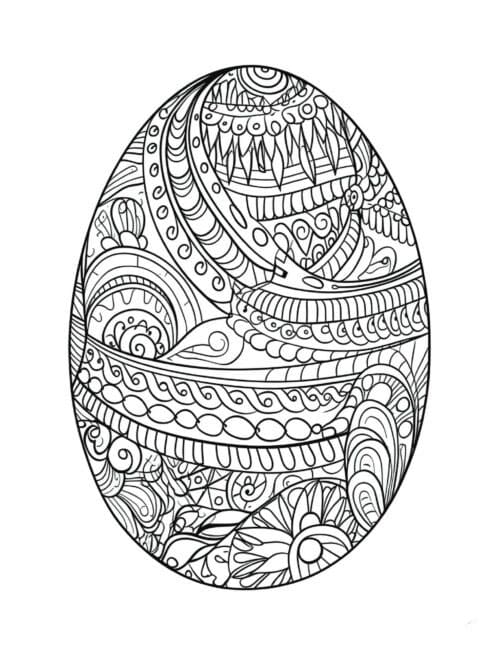 Image Mandala Easter Coloring Page Mandalas