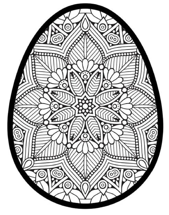 Image Mandala Easter Free Coloring Page Mandalas