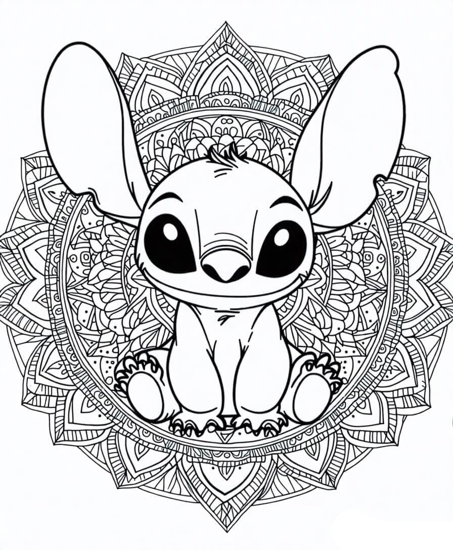Image Mandala Stitch Coloring Page Mandalas