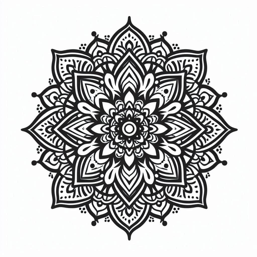Mandala Abstract For Adult Coloring Page Mandalas