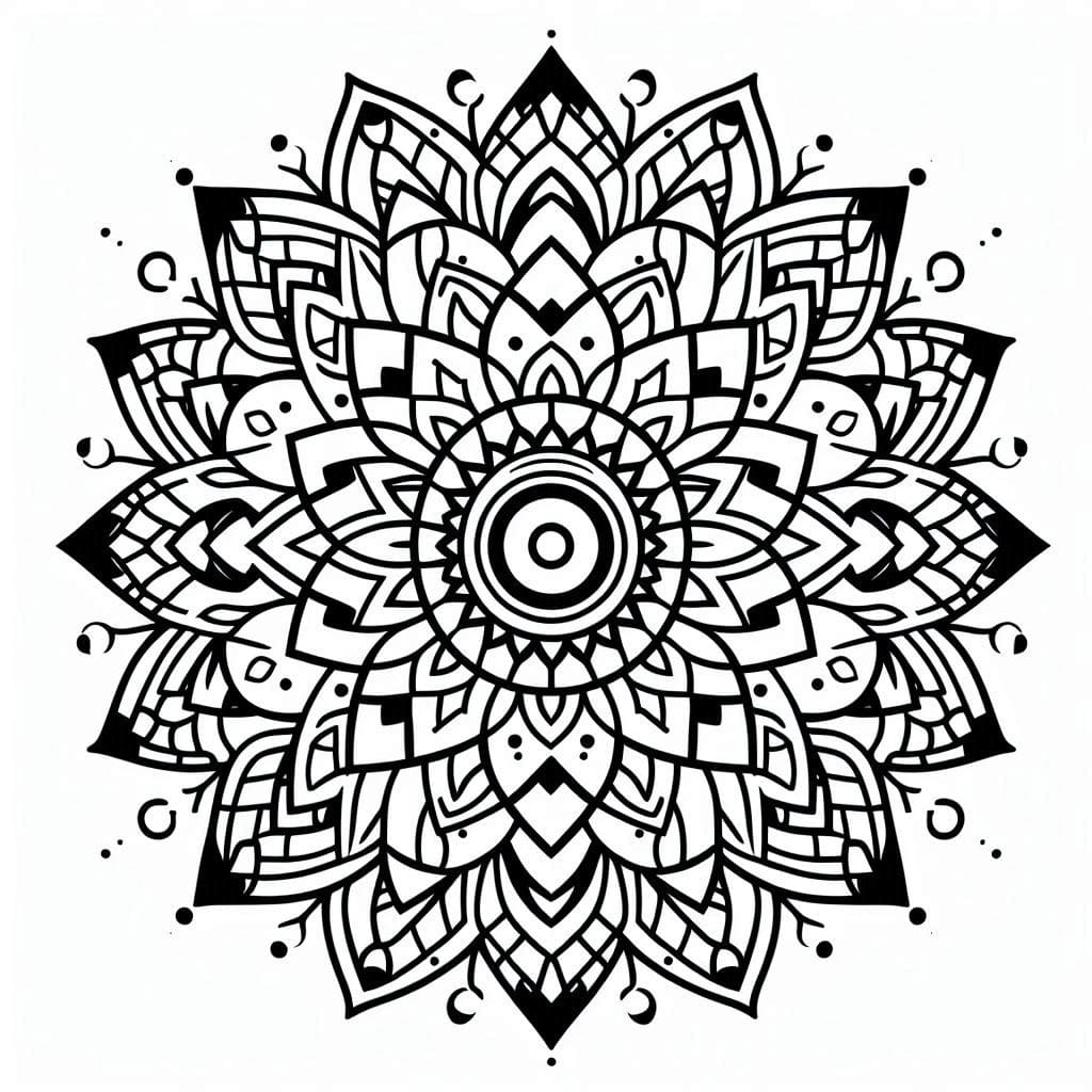 Mandala Abstract For Kids Coloring Page Mandalas