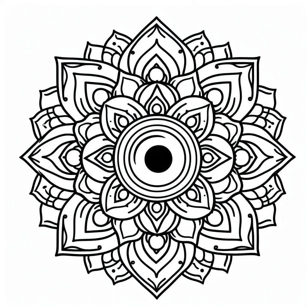 Mandala Chakra Free Coloring Page Mandalas
