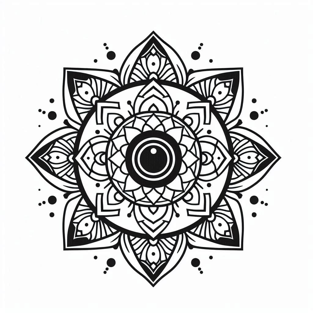 Mandala Chakra Printable Coloring Page Mandalas