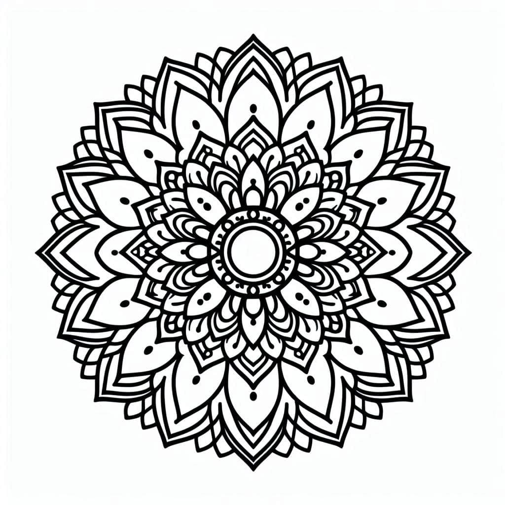 Mandala Circle For Adult Coloring Page Mandalas