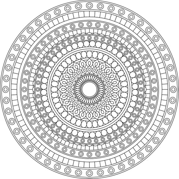 Mandala Circle For Kids Coloring Page Mandalas