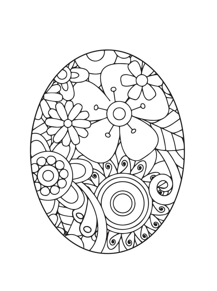 Mandala Easter For Adult Coloring Page Mandalas